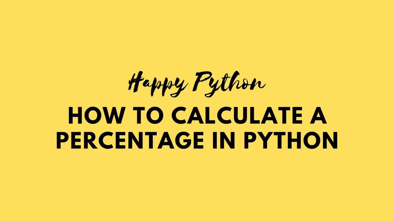 How to Calculate a Percentage in Python